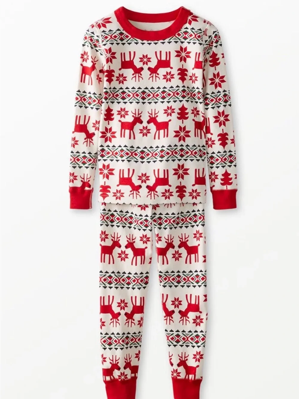 Hanna Andersson Christmas Holiday Dear Deer Pajama Set 3t